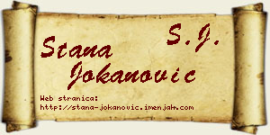 Stana Jokanović vizit kartica